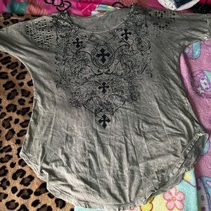 Emo cross diamonds shirt